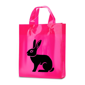 Sac d'épicerie en plastique LDPE de haute qualité avec poignée en boucle souple Surface d'impression par héliogravure réutilisable et étanche à l'eau en gros - Product Image 1