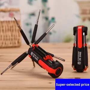 Hot Sale 8-in-1 LED Light Multi-Function Portable <b>Screwdriver</b> Industrial Grade Outdoor Repair <b>Set</b> for Car Use Plastic Handle 8-i - Product Image 4