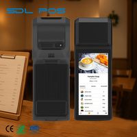 Terminal POS Inalámbrico con Conectividad Bluetooth Android 13, Impresora Integrada, Pantalla HD Clara, para Comida para Llevar, Sdlpos