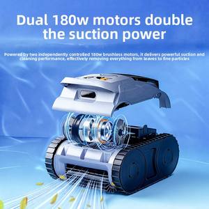 Robot Pulitore Automatico per Piscine e Laghetti, Macchina per Pulizia del Fondo con Aspirazione Subacquea, Aspirapolvere per Polvere e Sporco - Product Image 2