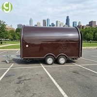 Goeasy Petite Remorque Alimentaire en Fibre de Verre, Camion de Restauration Mobile pour Pizza avec Cuisine Complète à Vendre, pour Confiserie