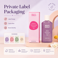 Tonique en Capsules Éclaircissant, Hydratant et Blanchissant à l'Arbutine et au Niacinamide, Formule Personnalisée, Emballage Personnalisé, Marque Privée OEM/ODM