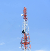 Tour de télécommunication et de téléphonie cellulaire en acier galvanisé à 4 poteaux robuste