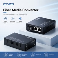 Convertidor de Medios de Fibra Óptica ZTRS 10/100/1000M, 2xRJ45, Puerto Óptico SC 1000M, Jumbo Frame, Plug and Play, para Extensión de Red Gigabit