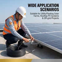 Cable Solar Fotovoltaico de CC PV1-F JXZJ de Cobre Estañado con Aislamiento XLPO, Resistente a los Rayos UV, con Cubierta LSZH, 100M