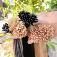 Cheveux Naturels en Gros 100% Humains, Extensions à Pointe Plate en Kératine Double, Lisses et Teints