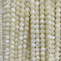 Fil de perles naturelles en nacre blanche naturelle, vente en gros, avec coquille de 4mm 6mm 8mm 10mm 12mm, vente en gros