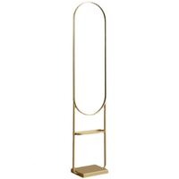 Miroir sur pied moderne de luxe argenté au design tendance inspiré de la décoration murale pour chambre de fille, salon, hôtels