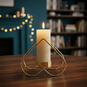 Bougeoir en forme de cœur personnalisé en métal plaqué or de haute qualité en fer bougeoir décoratif en fer bon marché pour chandelier - Product Image 6