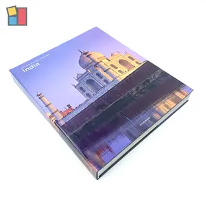 Custom Hardcover Coffee Table Book India Photo Landscape Casebound Album Hard Cover Book Printing with Jacket