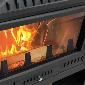 Caminetto Moderno Indipendente <span class=keywords><strong>in</strong></span> <span class=keywords><strong>Ghisa</strong></span> <span class=keywords><strong>a</strong></span> <span class=keywords><strong>Legna</strong></span>; Stufa <span class=keywords><strong>a</strong></span> <span class=keywords><strong>Legna</strong></span> da Interno con Mobile Porta <span class=keywords><strong>Legna</strong></span>, Ideale per il Riscaldamento Domestico <span class=keywords><strong>in</strong></span> Ville - Product Image 3