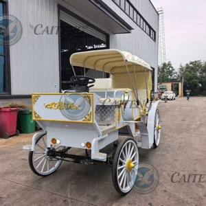 Calèche royale de Noël en plein air, calèche de princesse moderne pour le tourisme, vélo à 4 roues, calèche de poney princesse Victoria - Product Image 6
