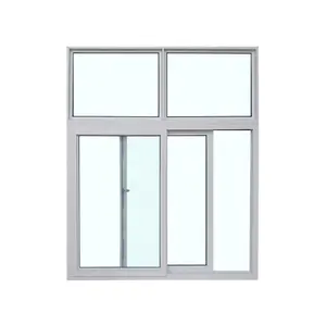 UPVC sliding window with roller shutter CE certification pvc windows and doors with screen