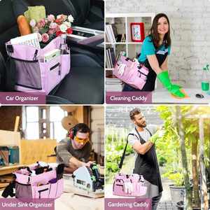 Hot Sales Multifunctional Modern Oxford Fabric Foldable Cleaning Organizer Bag Pink Garden <b>Tool</b> <b>Storage</b> Housekeeping Wearable - Product Image 6