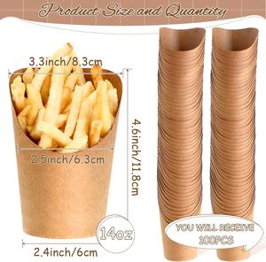 Gobelets en papier écologiques jetables pour café, faciles à utiliser, biodégradables, gobelets en papier pour frites - Product Image 2