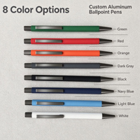 Stylo bille en aluminium avec clip métallique rétractable, impression de logo personnalisé, cadeau promotionnel d'entreprise, stylo publicitaire multicolore