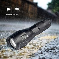 Lampe Torche LED Ultra Lumineuse Rechargeable USB Zoomable Tactique, Lumière de Travail Longue Portée pour Camping en Extérieur