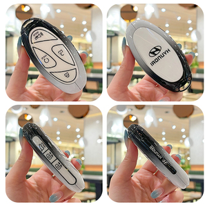 เคสกุญแจรถยนต์โลหะผสมสังกะสี ซิลิกาเจล สำหรับ Hyundai <span class=keywords><strong>IONIQ</strong></span> 6 Grandeur GN7 Sonata Elantra พร้อมพวงกุญแจ - Product Image 2