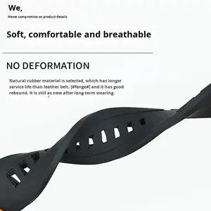 Correa de goma de acero impermeable de repuesto para hombre de lujo de alta calidad para relojes Bell Ross y <span class=keywords><strong>POLICE</strong></span> - Product Image 3