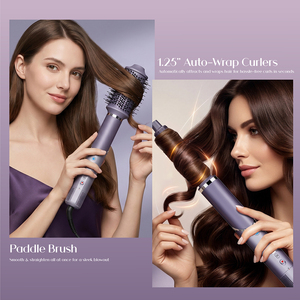 Secador de Pelo Profesional Multifunción 6 en 1 para Salón, Plegable, con Motor sin Escobillas, 3 Velocidades, Cepillo Secador, Tipo Dayson Air Wrap - Product Image 3