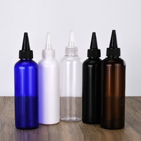 Bouteille Vide de 60 ml 100 ml 150 ml en Plastique Transparent pour Huile Capillaire, Distributeur à Pression avec Bouchon Doseur Twist-Open