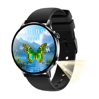 Reloj Inteligente G34 de 1.32 Pulgadas, Redondo, 466x466, SpO2, Frecuencia Cardíaca, Presión Arterial, Sueño, Estrés, IP68, V6.0, Correa H, Aleación de Zinc, Linterna UV, 200 mAh, Música