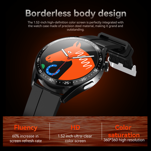 Precio de fábrica <span class=keywords><strong>AMAX</strong></span> 3 PRO Smartwatch Carga inalámbrica Pantalla táctil completa de 1,52 pulgadas Al lado del modo de reloj Fitness deportes reloj inteligente - Product Image 4