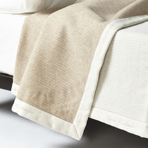 LANEROSSI - SERENELLA DF BLANKET 230X250CM BLANC/BEIGE - Product Image 1