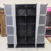 Armario multiusos de plástico moderno, muebles de dormitorio plegables con capa de zapatos para uso en sala de estar y dormitorio