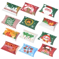 Boîte à emporter sur le thème de Noël, recyclable, avec lamination mate, doublure en éponge, logo personnalisé, emballage pour la restauration rapide pour les petites entreprises