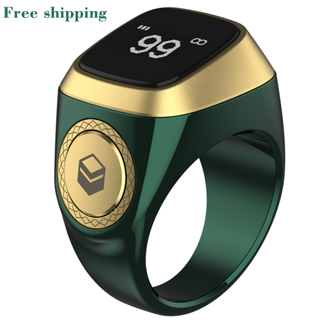 Led Screen  Qibla Smart Tasbih Ring 5 Daly Prayer Time Noifcations  Counter	 ultra Smart Watch  Digital Counter