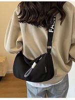 Sac à bandoulière pour femme de style coréen, best-seller, avec fermeture éclair, deux bretelles, polyester, grande capacité, imperméable, polyvalent, décontracté
