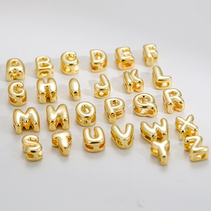 26 pièces DIY Bulle Lettres Pendentif Collier Ballon Plaqué Or en Forme d'Anglais Collier Acier Inoxydable Titane Fête des Mères - Product Image 3