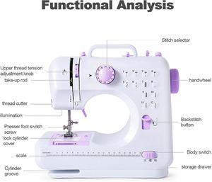 Venta al por mayor portátil 505 Mini máquina de coser eléctrica doméstica multifunción máquina de coser doméstica para niños ropa - Product Image 2