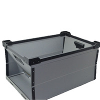 Boîte industrielle à ouverture des deux côtés robuste Boîte de transport pliable Coroplast Boîte de chiffre d'affaires en plastique ondulé