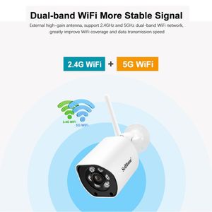 <span class=keywords><strong>SriHome</strong></span> SH034C 4.0MP AI humanoide seguimiento WiFi exterior noche Color detección de movimiento bidireccional Talk Bullet cámara de vigilancia - Product Image 3