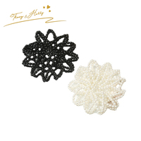Tracy & Herry dames à la main perle chignon couverture cheveux accessoire casque mariée fille mariage femmes perle perlée chapeaux
