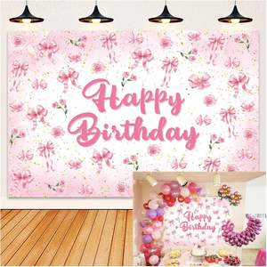 7x5ft Rose Arc Coquette Personnalisé Photo Fond Toile de Fond pour Filles Fête D'anniversaire Décorations Murales en Stock! - Product Image 2