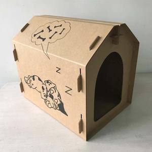 Casetta per Cani in Cartone Ondulato Kraft di Eccellente Qualità Personalizzata FPG - Product Image 6