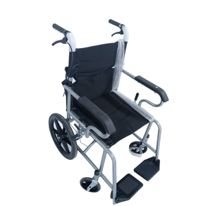 鉄骨フレーム折りたたみマニュアル車椅子軽量輸送調整可能アームレスト付き - Product Image 1