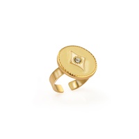 Ensemble de décoration à la main de luxe léger Bague ligne géométrique Bague diamant en acier inoxydable pour femmes