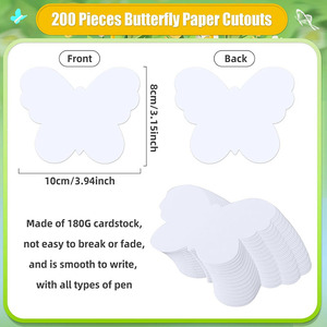 Étoiles en papier jaunes en forme d'étoile, 200 pièces, double face, décoration de salle de classe, fournitures de bricolage pour fêtes - Product Image 3