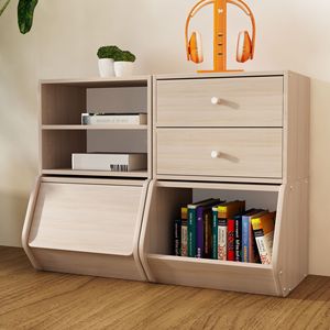 Eco-friendly solid wood storage <b>cabinet</b>, freely combinable multi-layer storage <b>cabinet</b>, suitable for living room, bedroom, - Product Image 2