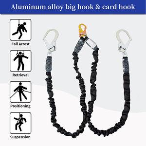 Tali Pengaman Polyester Double Large <span class=keywords><strong>Hook</strong></span> dengan Baja Paduan, Tali Elastis Anti-jatuh - Product Image 5