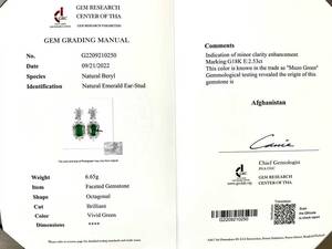 SGARIT Joyería Fina, Pendientes de Esmeralda Verde Intensa Natural de Panjshir, Afganistán, de 2.53 ct, Oro de 18K con Diamantes Laterales de 1.23 ct - Product Image 6