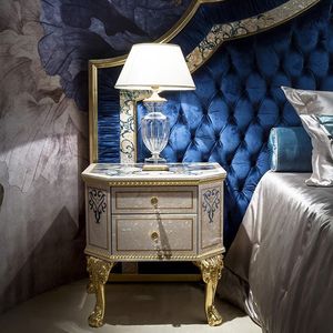 Set Camera da Letto <span class=keywords><strong>Reale</strong></span> Europea di Lusso, Mobili Antichi Verdi con Intagli Artigianali e Mosaico in Conchiglia Blu - Product Image 4