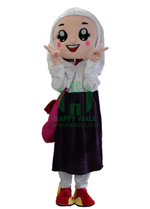 Nuevo diseño personalizado árabe niña y hombre mascota disfraz Material <span class=keywords><strong>de</strong></span> felpa para adultos para fiestas y Carnavales <span class=keywords><strong>Anime</strong></span> tema con casco - Product Image 3