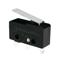 Mini Micro interrupteur NO/NC Micro interrupteurs 3A 5A 10A 250VAC Levier d'arc Action instantanée Type de levier long Type de levier à rouleau Micro-interrupteur