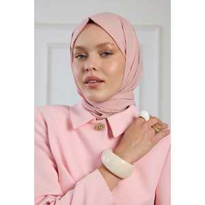 Pure Cotton <b>Scarf</b> Soft Pink Plain Dyed Long Lightweight Women's <b>Knitted</b> <b>Scarf</b> - Product Image 4