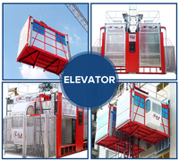 Ascenseur de chantier électrique OEM SC200/200 pour le transport de personnel et de marchandises